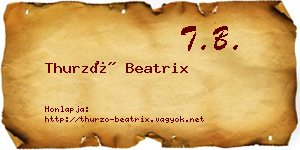 Thurzó Beatrix névjegykártya